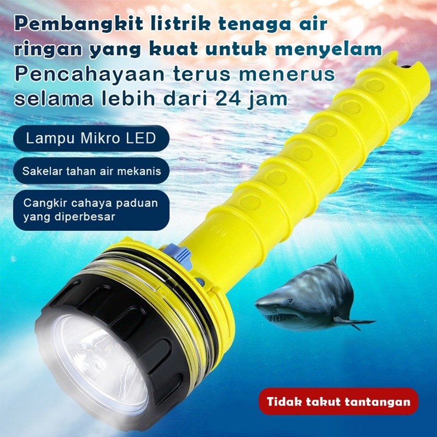Senter Selam Air Laut / Senter Selam Air Laut Super Terang Terbaru / Senter Selam Diving LED Scuba