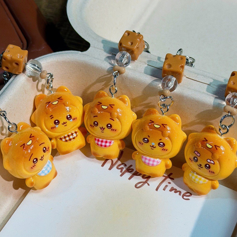 [TOTORI] Brown Chkawa with Apron series keychain Gantungan Kunci Tas Bag Charm