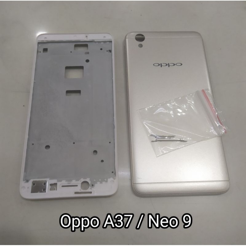 COD Cessing Hausing fullset Frame lcd Opo A37 / A37F Neo 9 Backdor + tulang tengah ALFON