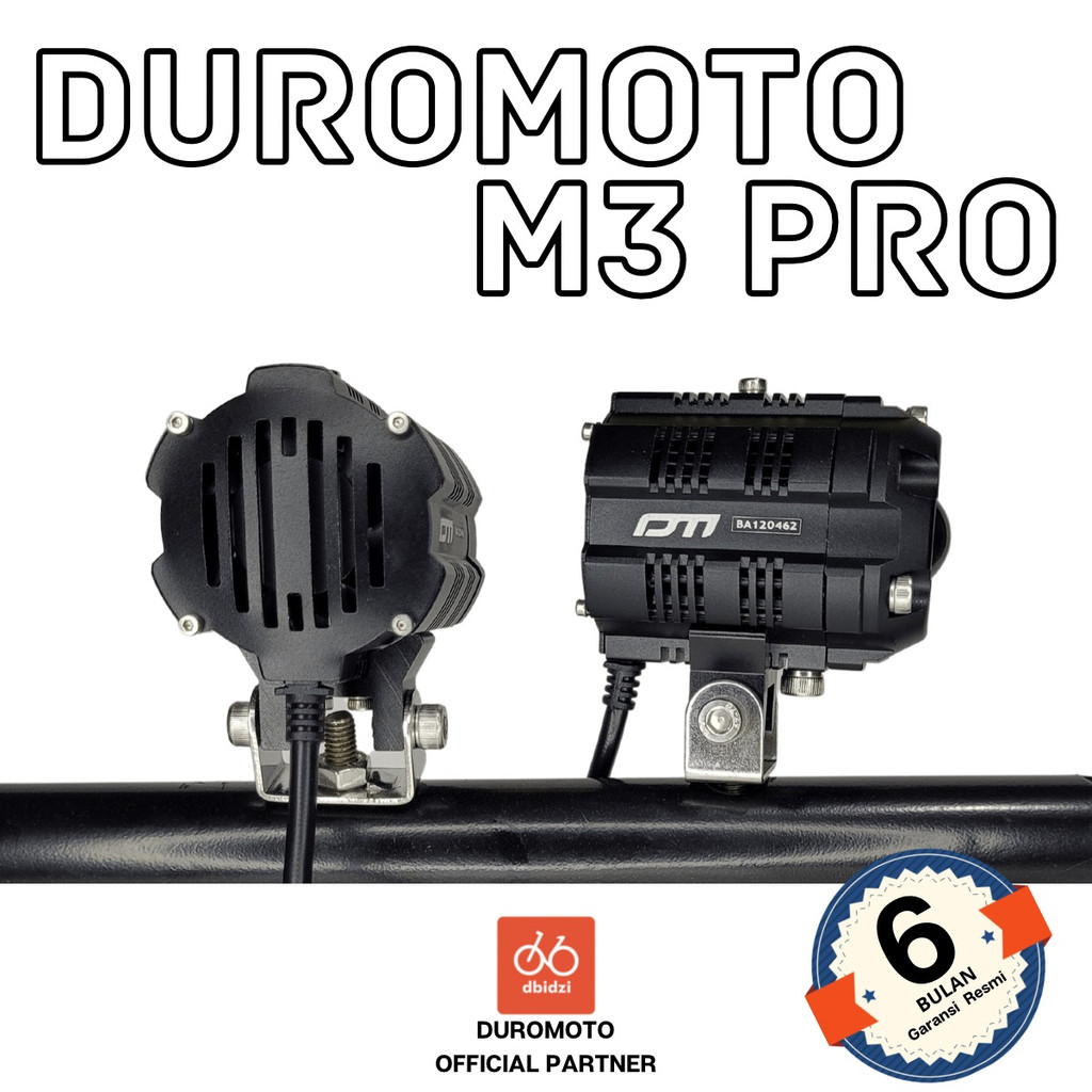 DUROMOTO M3 Pro Lampu Foglamp Motor Touring Adventure LED Proyektor
