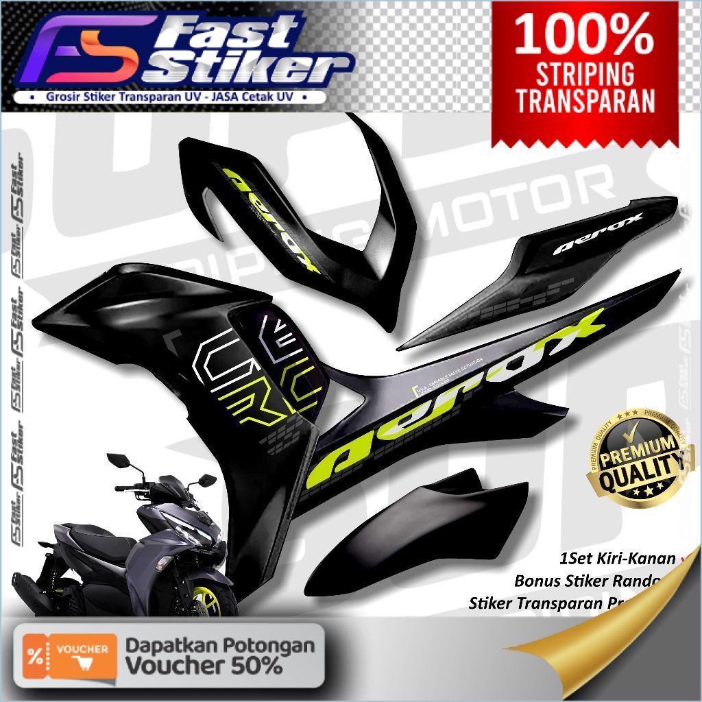 Stiker Aerox Connected Transparan Striping Aerox Stiker Transparan Aerox Connected 2021 Striping Aer