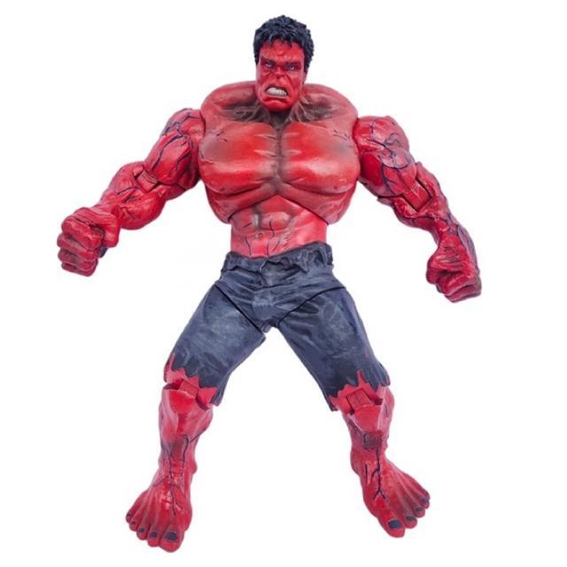 PROMO Super Hero Avengers Hulk PVC Action Figure Mainan 25Cm Merah Hijau - Hulk merah