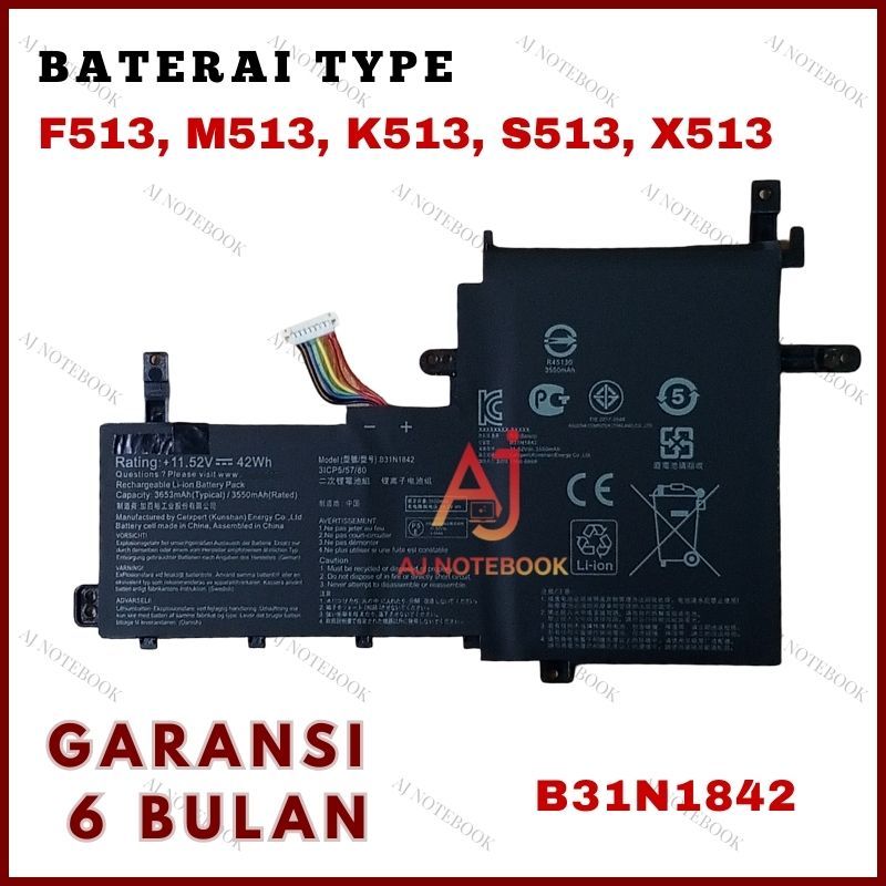 Baterai Laptop Asus VivoBook 15 M513U M513UA M513 M513I M513IA B31N1842 -AJNB