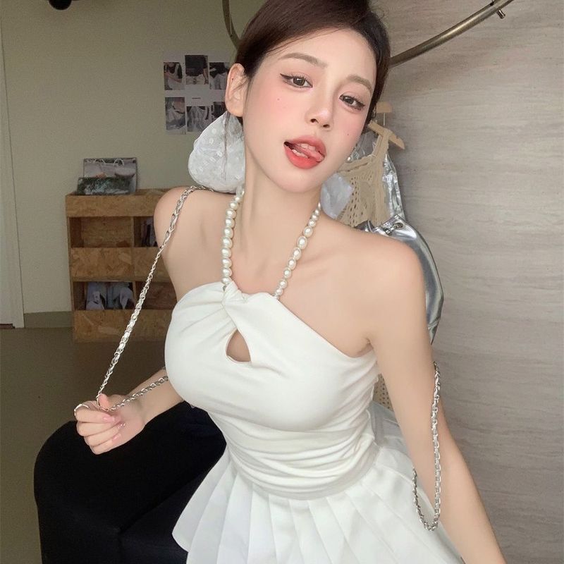 [Pakaian Ratu] rompi leher mutiara, gaya baru untuk wanita, gaya baru unt kaca kaca, silikon