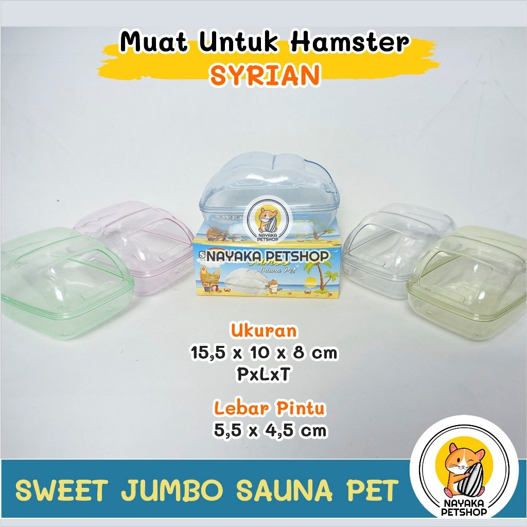 Biyanka Shop Sweet Jumbo Sauna Pet Tempat Mandi Syrian Wadah Pasir Hamster Mainan Rumah Hewan