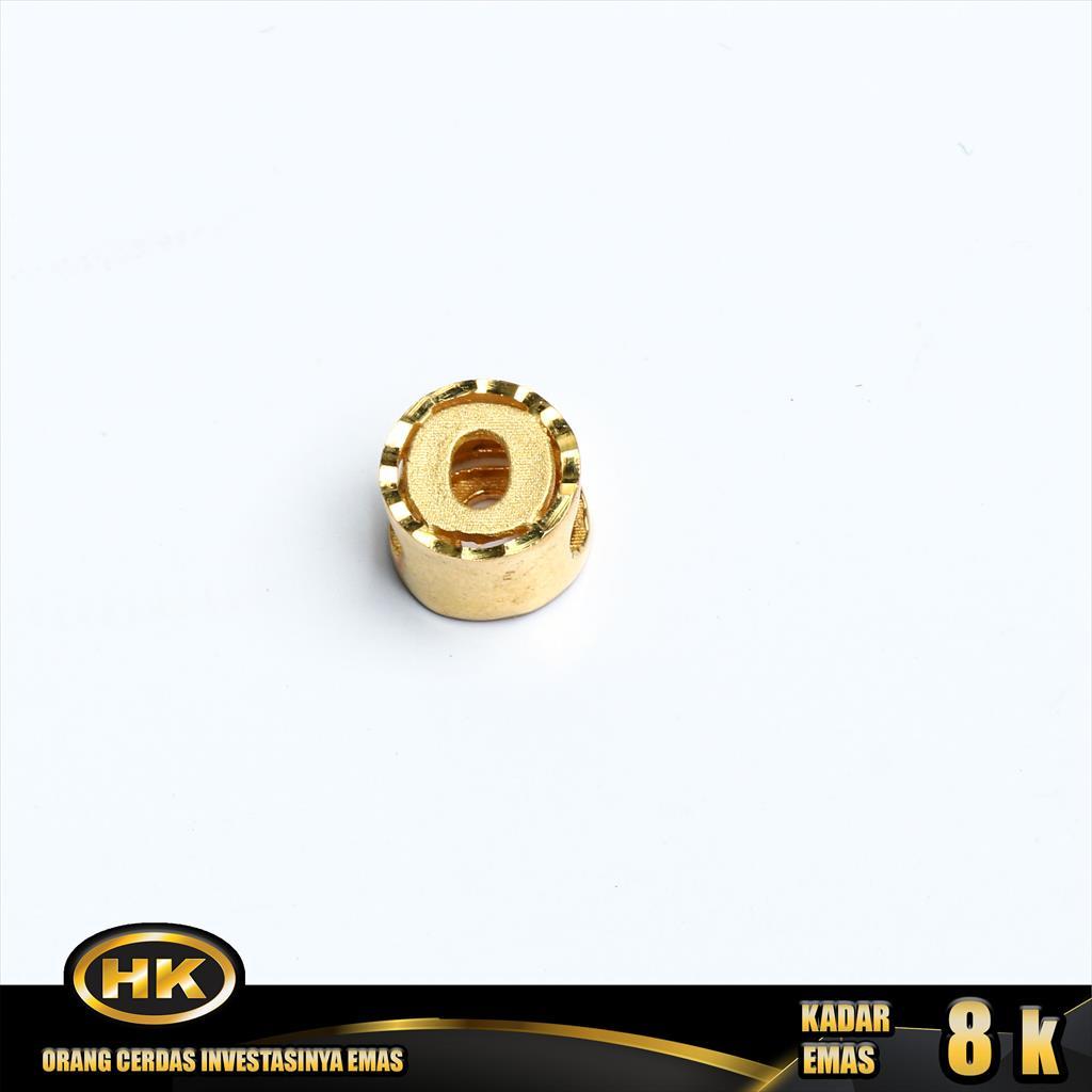 HK Mustika Gold - Liontin Emas 8K - Huruf O Bulat