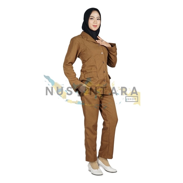 AANTOI SELLER Seragam Pns Wanita Seragam Pdh Wanita Warna Keki Tua Keki Muda Bawahan Rok Dan Celana 