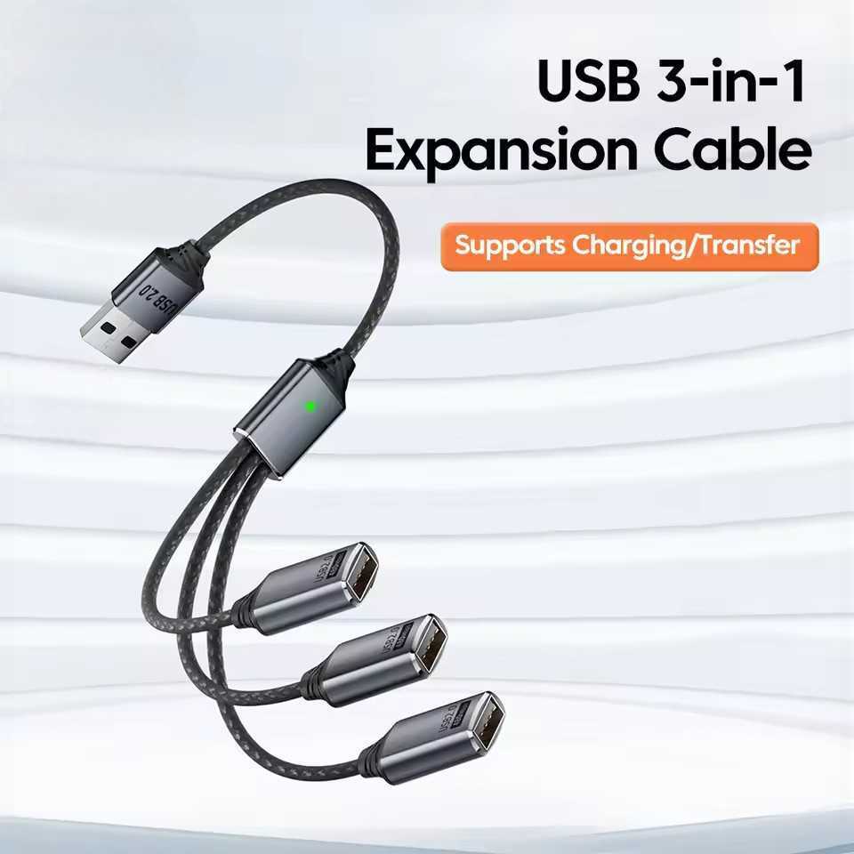 DIXSIG Kabel OTG Splitter 3in1 USB Type A Male to Female - DG-102