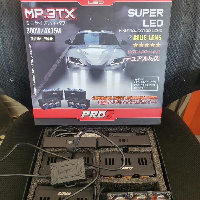 pro7 mini projie MP3TX blue lens 300watt - 2pc mp3tx