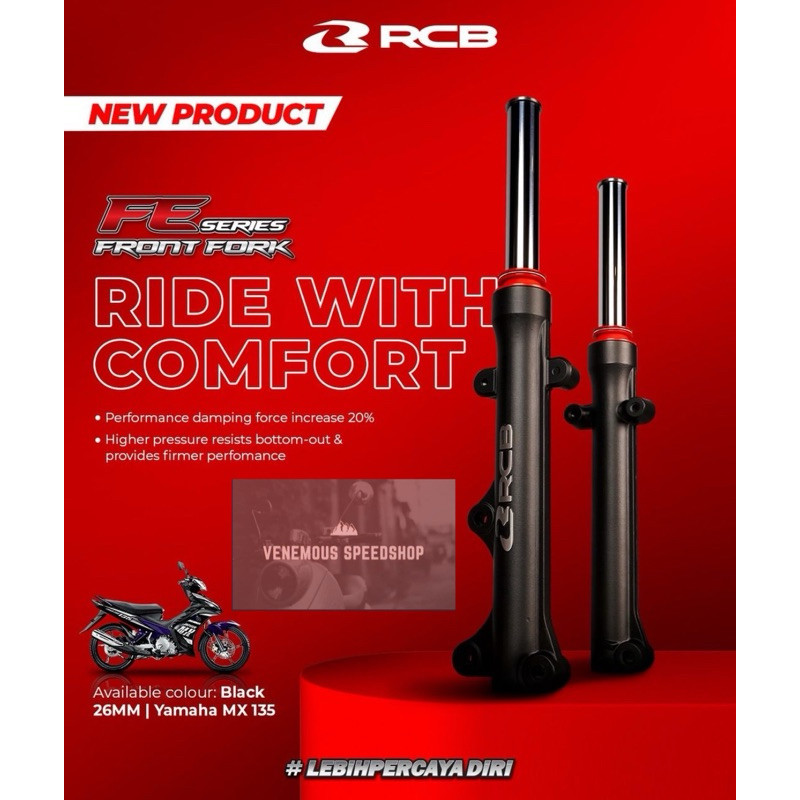 PROMO MENDATANG Shock Depan RCB FE Series Jupiter Mx / Jupiter Z / Vega / Mio