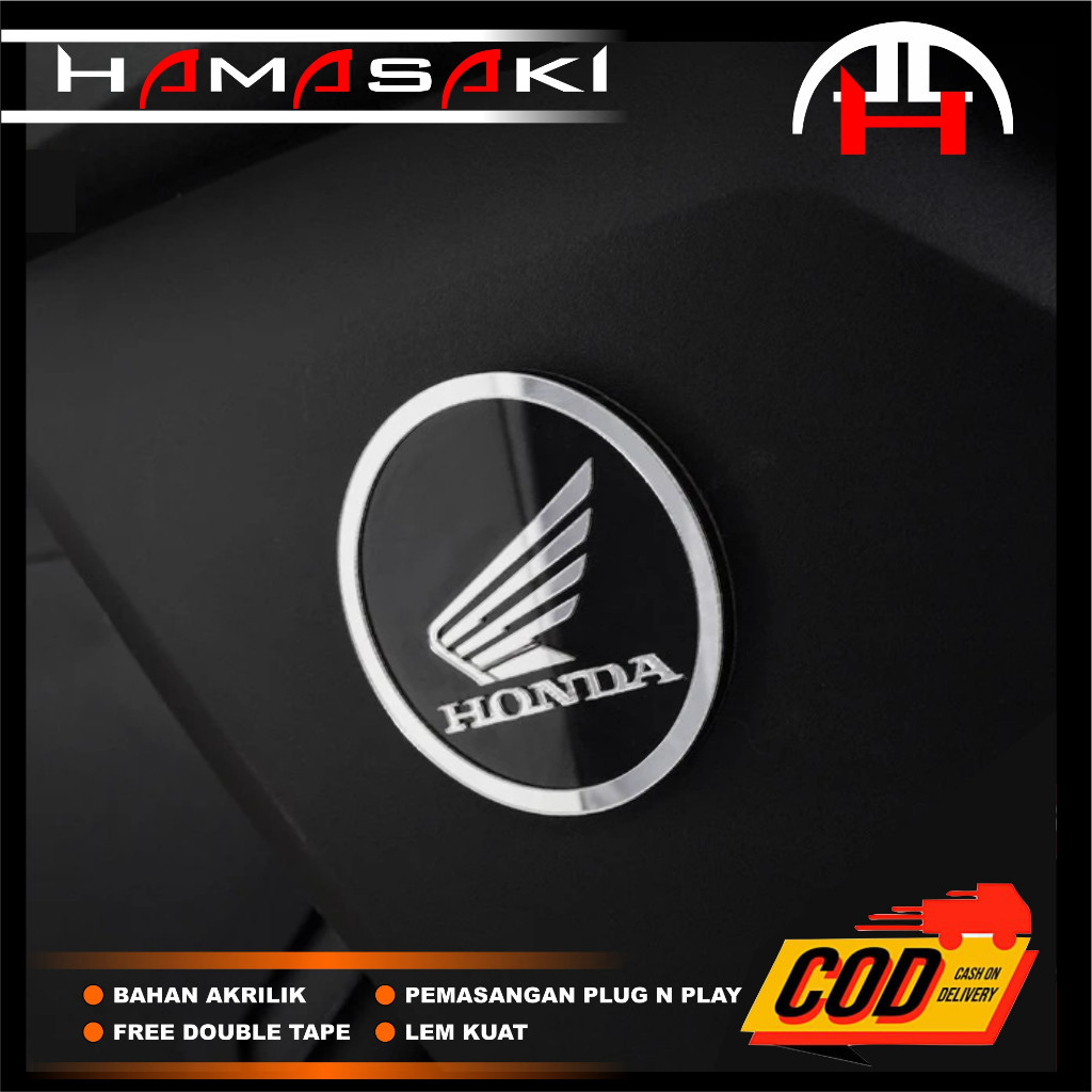Emblem Honda Stiker Honda TImbul 3D Honda Wings Logo Honda 2pcs Honda Wings Bulat Logo Cbr Honda Tim