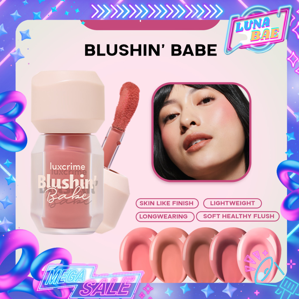 Luxcrime Blushin’ Babe Liquid Blush | Blush Cair  Buildable & Cocok untuk Pemula, Ringan