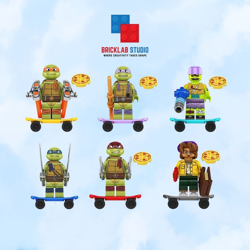 Lego Ninja Turtle Action Figure Gantungan Kunci Acsesories Kura-Kura Ninja