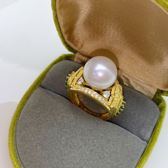 DIY Pearl Accessories S925Sterling Silver Ring Setting Fashion Ring Silver Jewelry Holder Configurat