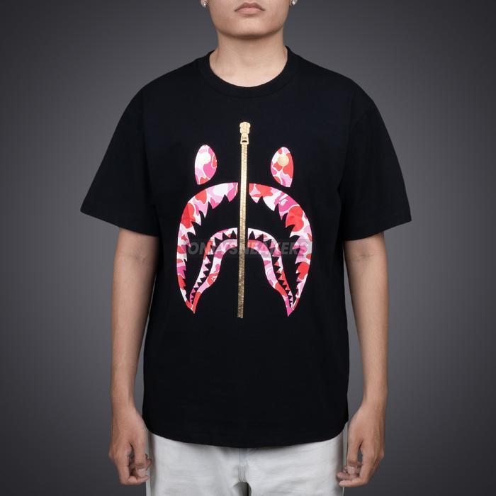 (COD) BAPE ABC PINK CAMO SHARK BLACK TEE - S