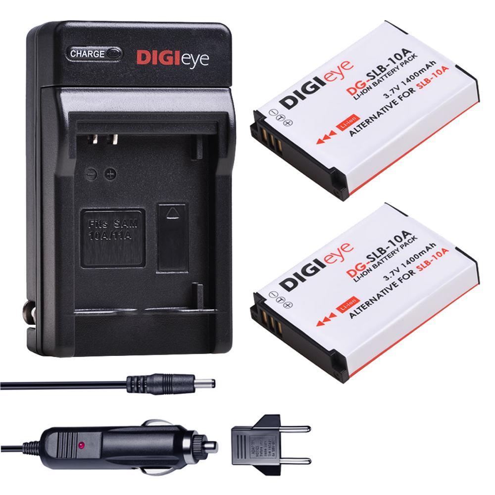 SLB-10A Batteries/ arger for Samsung ES55 EX2 WB150F WB350F WB500 WB550 WB800F WB1100F WB2100 HMX-U1