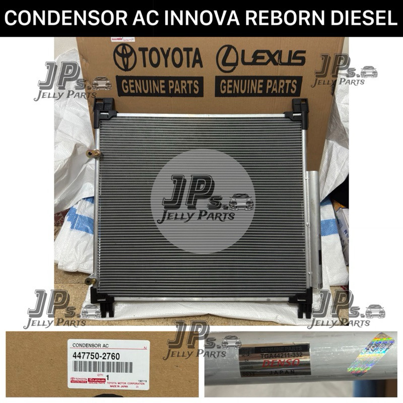 CONDENSOR KONDENSOR AC TOYOTA INNOVA REBORN / FORTUNER VRZ / HILUX DIESEL ASLI ORIGINAL DENSO JAPAN
