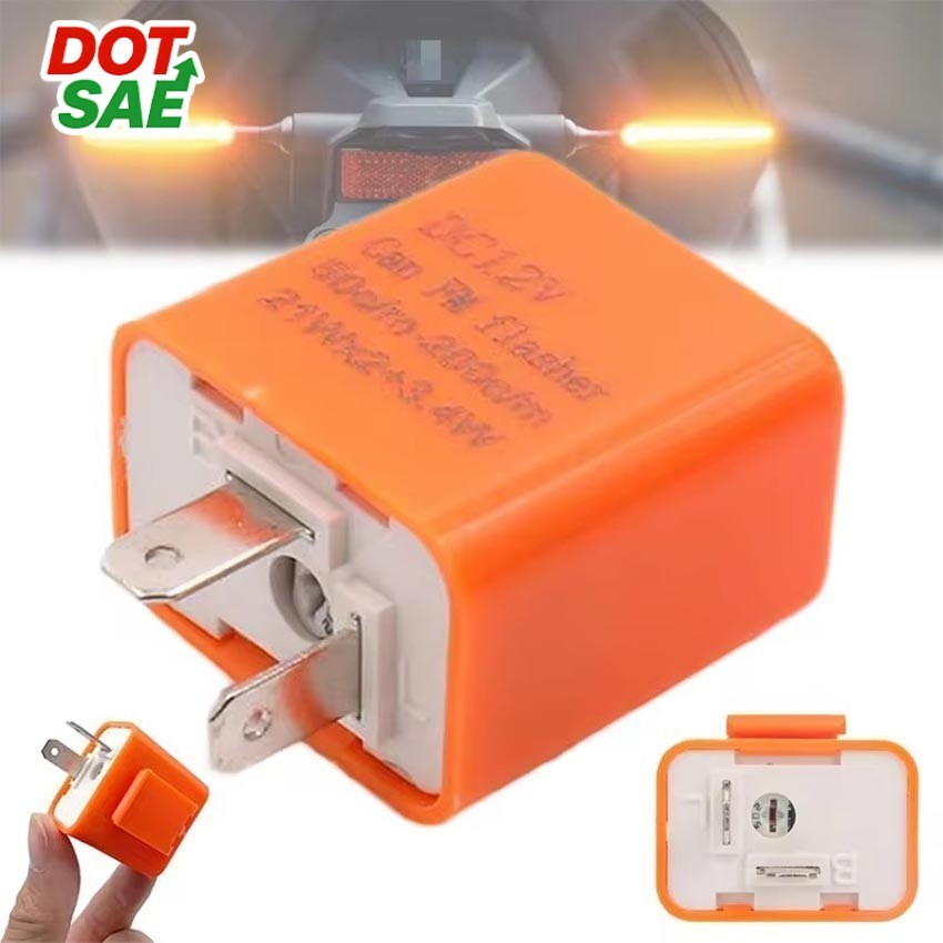 DOT  SAE Motor Mobil Flasher Sein Sen Led Bunyi Pengaturan Setelan Kedip 12V Turn Signal Sound Flash
