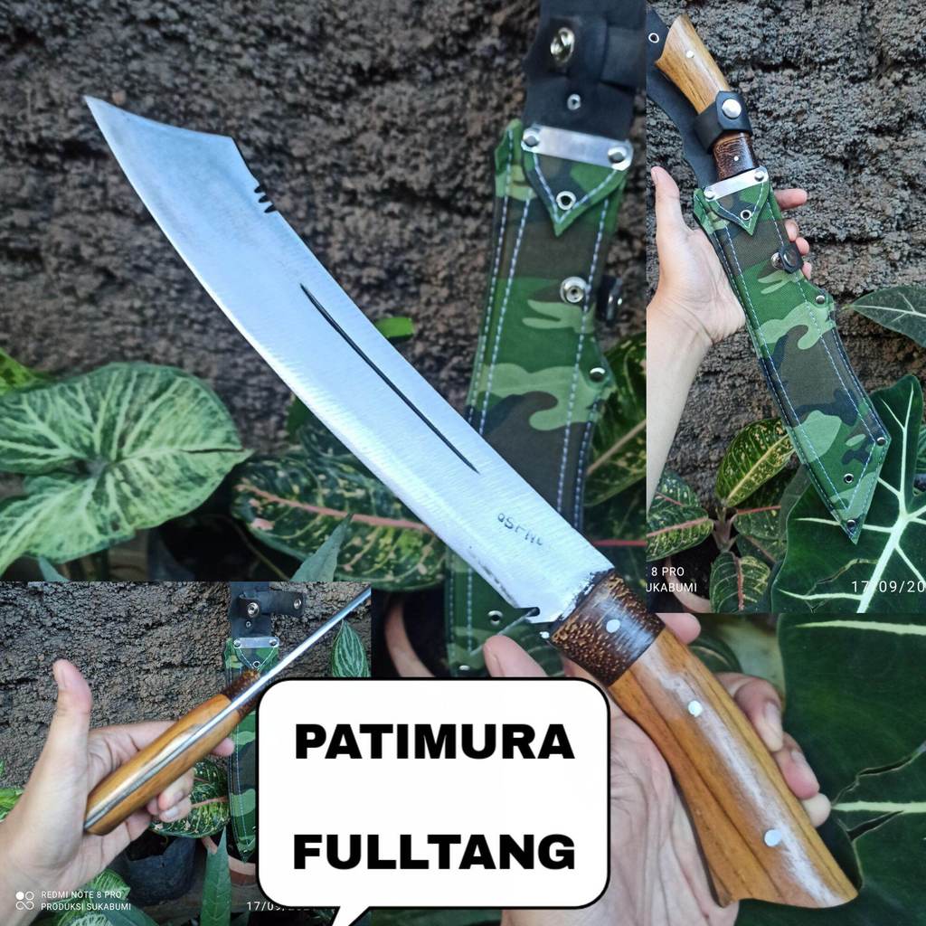 HK Golok Patimura Loreng Baja Fulltang Murah Berkebun Serba Guna