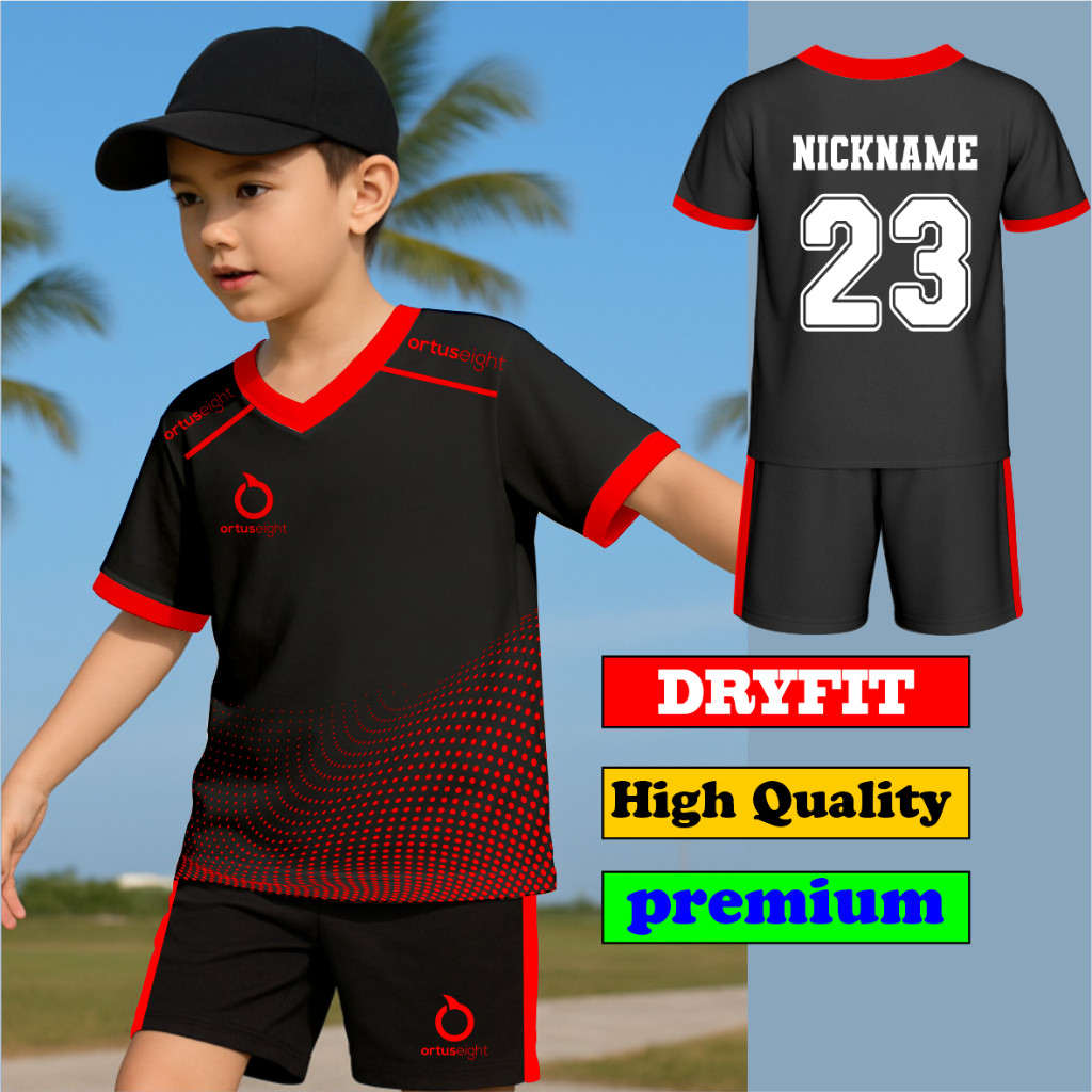 TERMURAH PASANG NAMA DAN NOMOR PUNGGGUNG Baju Bola 5-15 Tahun Jersey Futsal Custom Jersey Bola jerse