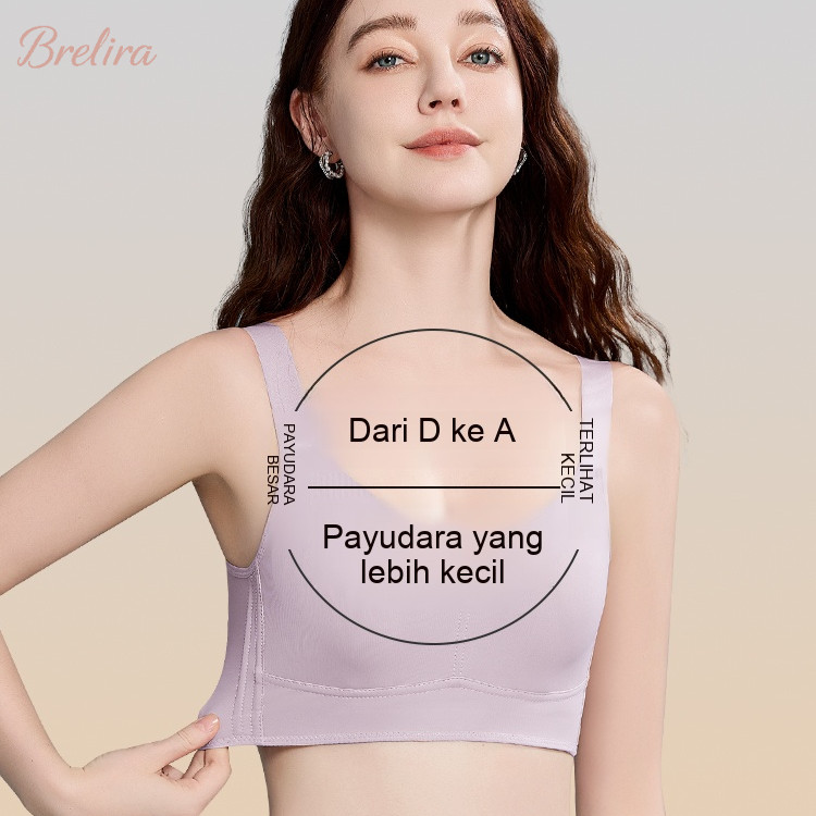[Tanpa Bekas/Anti Kendur] Bra Wanita Tipis Tanpa Jahatan Bra Penyangga Payudara Besar Minimizer Penc