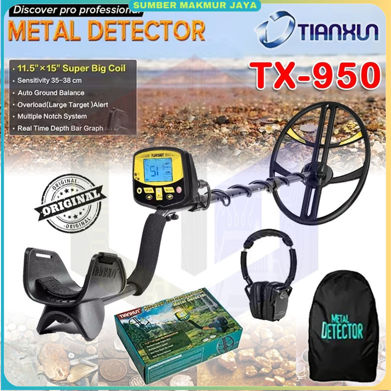 Sumar Metal Detektor TX950 TX960 Digital Logam Emas Gold Silver Besi Alumunium Pendeteksi Logam Dan 