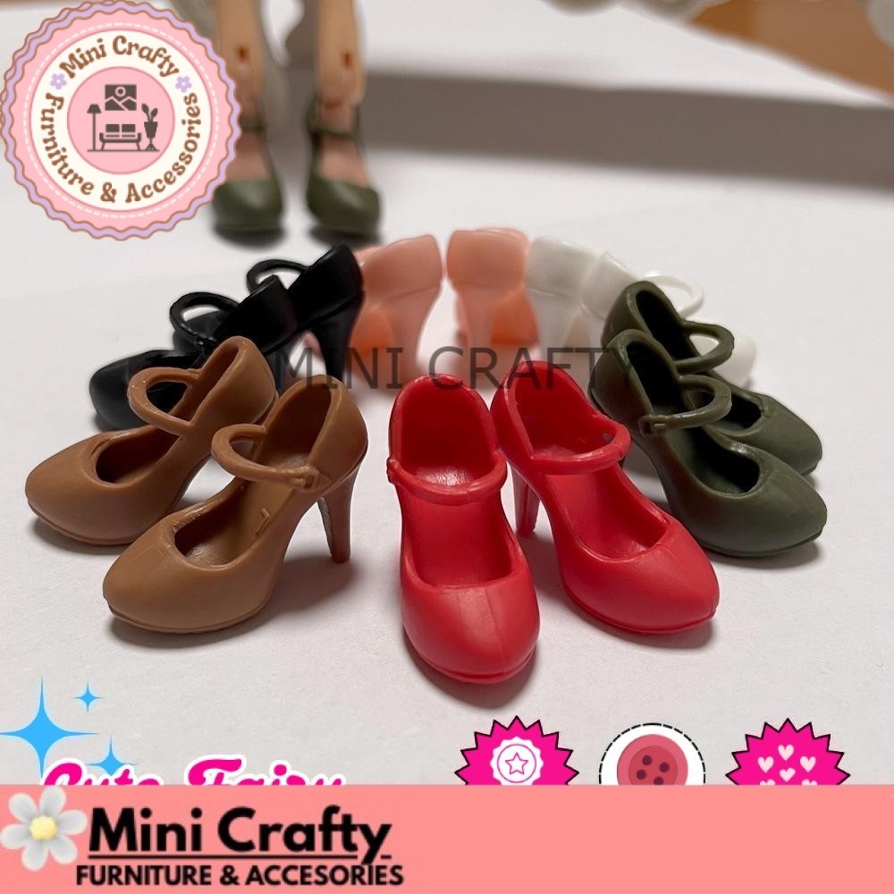 Sepatu High heels Strap Boneka Blythe Licca Momoko doll shoes BJD Doll 30cm Aksesoris Boneka DIY Dre