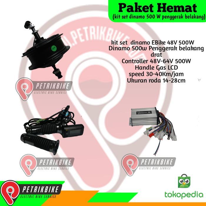 BIG SALE Paket Hemat Kit Set Dinamo Sepeda Listrik 500w Drat