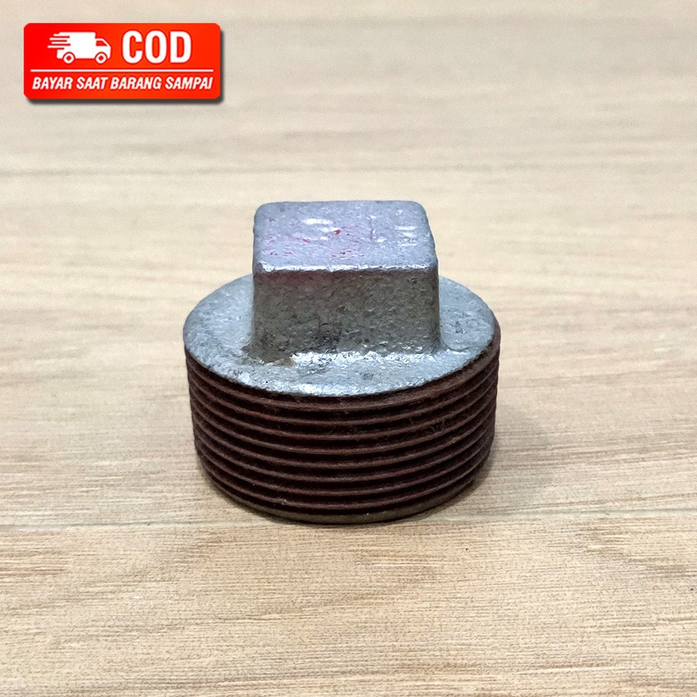 PLUG DOP BESI DRAT LUAR 1 INCH / TUTUP PIPA BESI DRAT LUAR 1 INCH