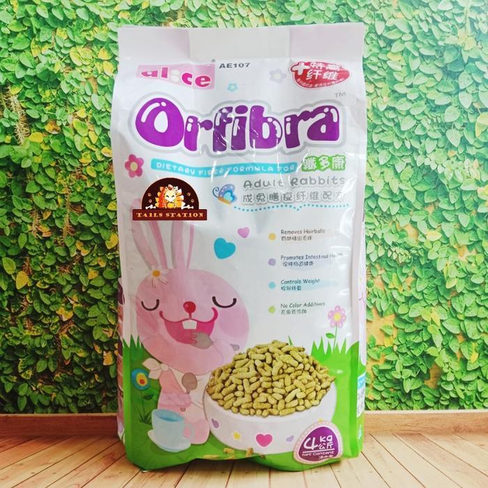 Makanan Kelinci Dewasa AE107 Alice Orfibra Adult Rabbit Food 4kg by Happypaws id