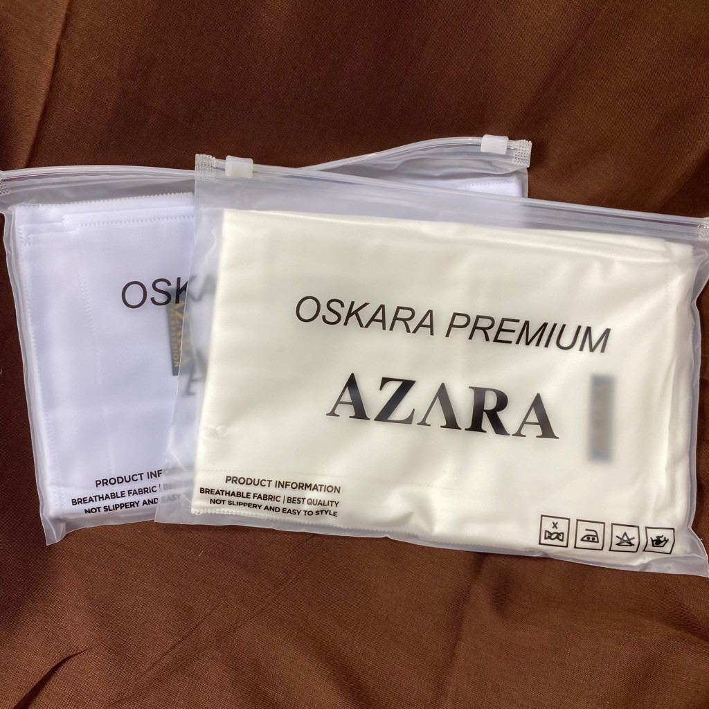 Kerudung/jilbab polos AZARA OSKARA PREMIUM Khusus putih ukuran 110x110
