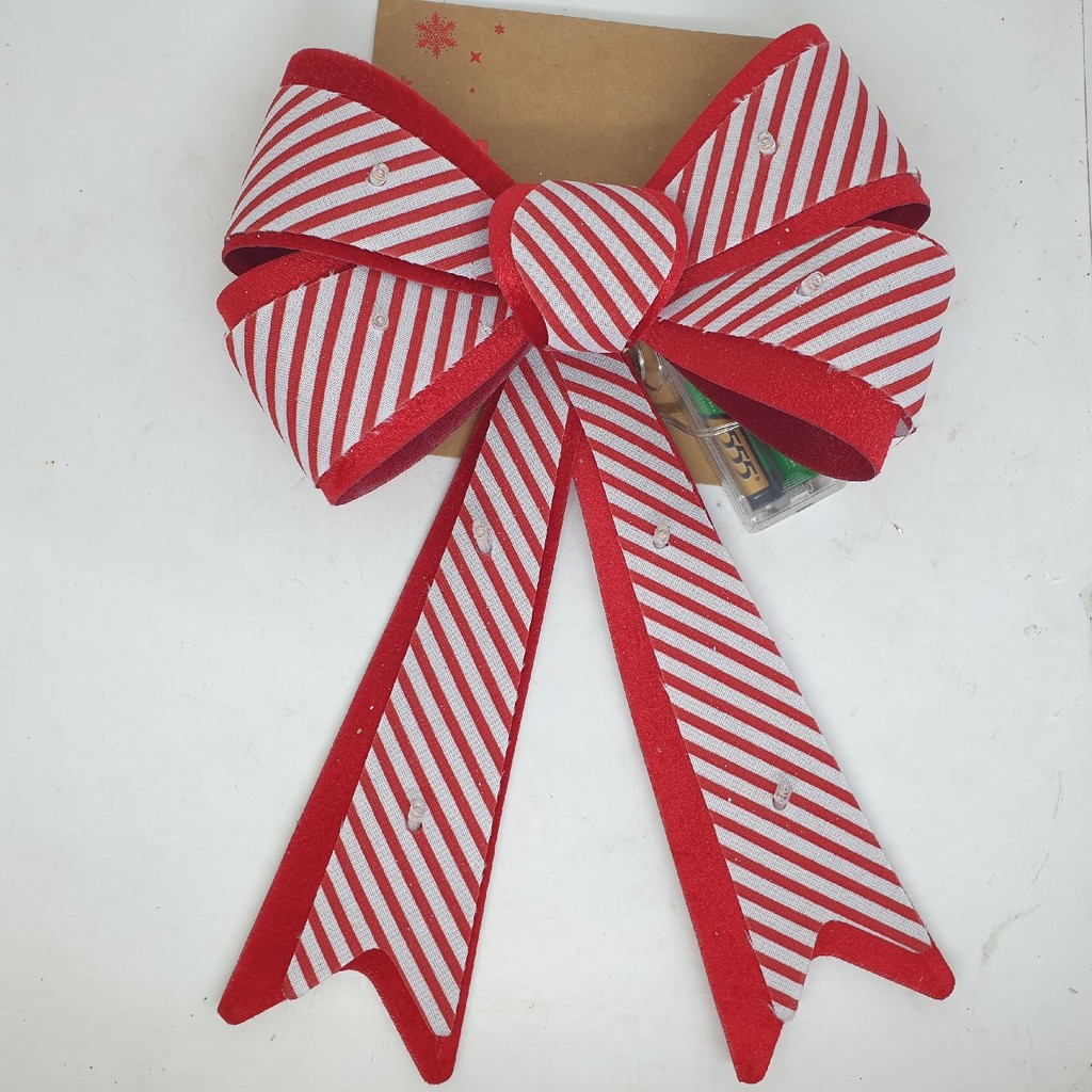 Pita Lampu Kuning Warm white Pohon Natal Jumbo 30 Cm merah putih baterai Panjang