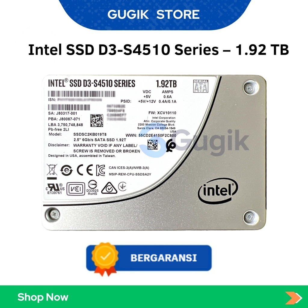 Intel SSD D3-S4510 Series – 1.92 TB
