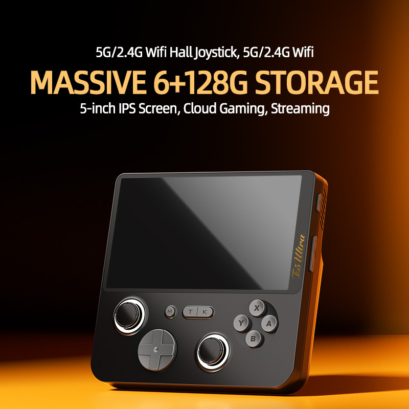 E5 Ultra Handheld Gaming Console 5-in Full-Laminated splay Dual-System Handheld WIFI & Bluetooth And