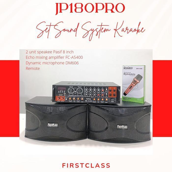 PAKET SOUND SYSTEM 8 INCH FIRSTCLASS JP 180 PRO SOUND SYSTEM SET FIRST