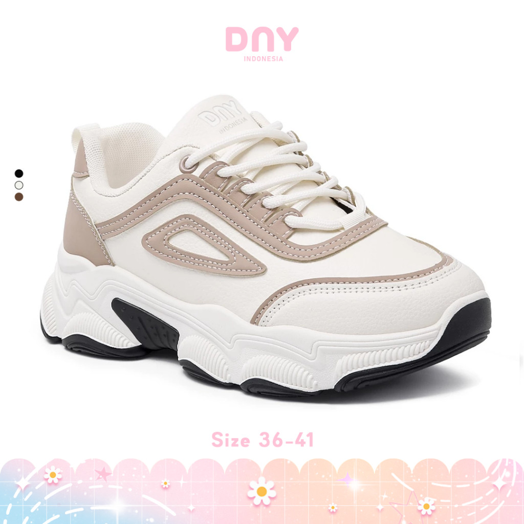 Sepatu DNY Sepatu Sneakers Wanita Kekinian Sepatu Cewek Terbaru Import Korea 0476
