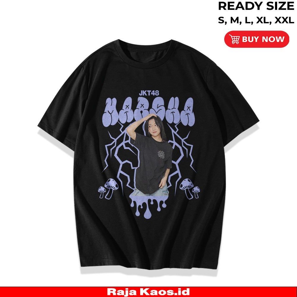 Kaos Marsha JKT48 V3  - Kaos JKT48 - T-Shirt My Oshi Member JKT48 - Baju Streetwear Aesthetic Unisex
