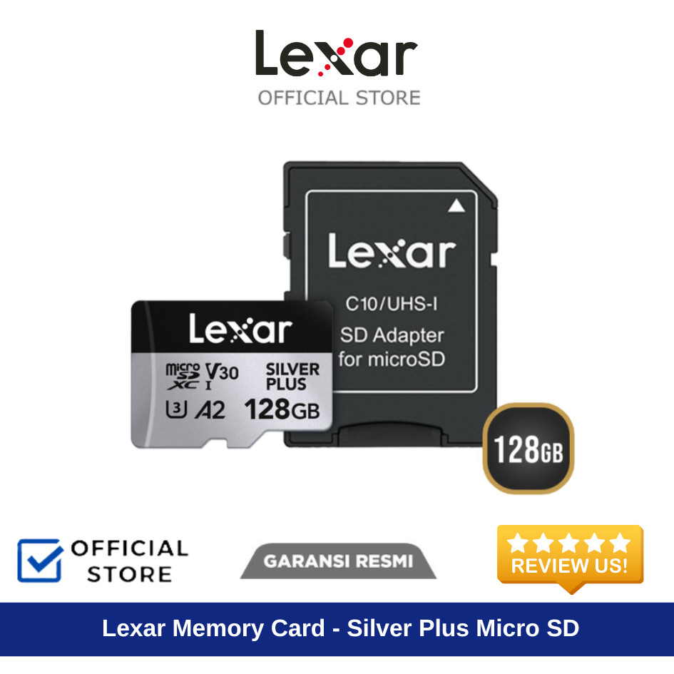 Lexar Professional 128GB Micro SDXC UHS-I SILVER PLUS W - Micro SD Lexar