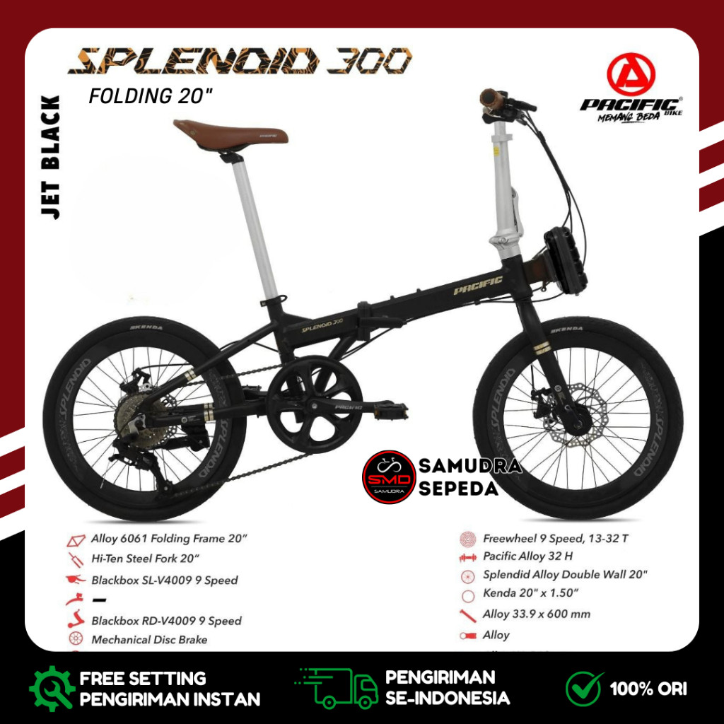 Sepeda Lipat Folding 16 20 Inch Pacific Splendid 300 // MAXIMUS 3.0 Murah BDG
