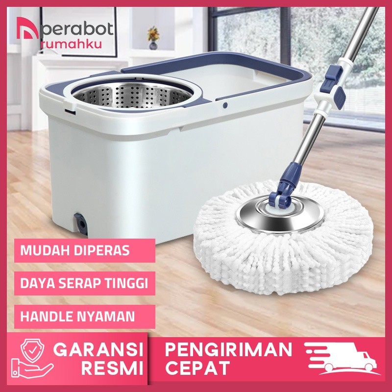 (SmartLivin) Pel Lantai Peras Otomatis Pel Pelan 2307 - Ultra Mop Aclima Pelan Lantai Spin Mop Pel P