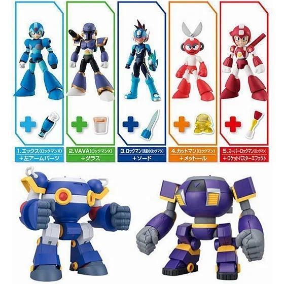 BANDAI ACTION ROCKMAN Megaman X EXE ZERO Minipla Armor VAVA CUTMAN Anime Figures Action Figure Model