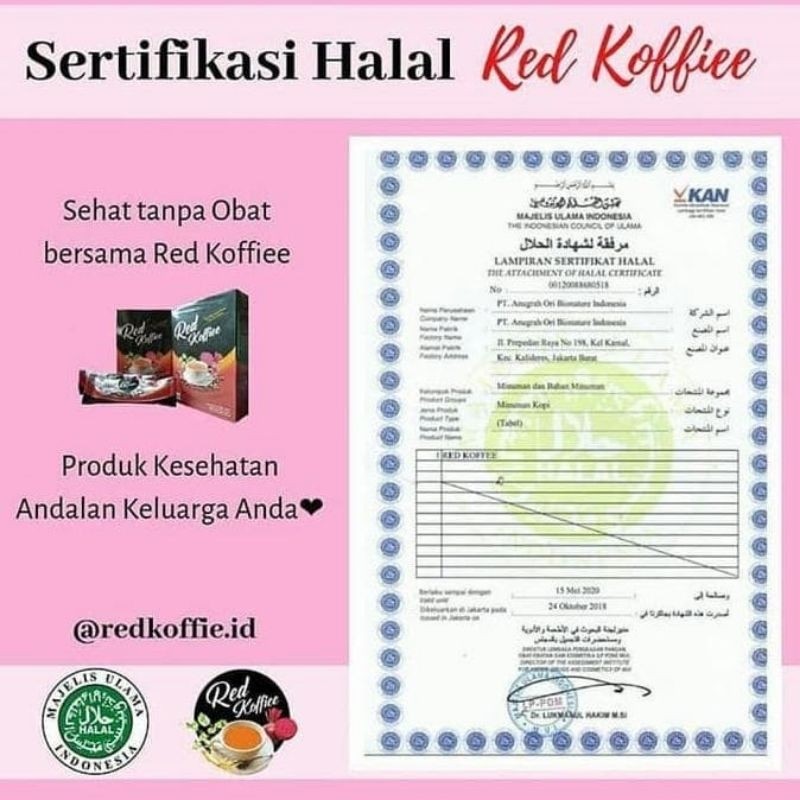 JAMIN MURAH Original Kopi Merah / Red Koffiee [ Stamina - Promil - Kesehatan ](BISA LANGSUNG ORDER)