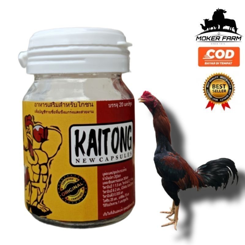 50 Kapsul - TERLARIS    KAITONG doping ayam aduan VIP ORIGINAL THAILAND isi  kapsul   Store Ayam Adu