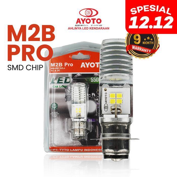 Lampu LED Utama Motor Bebek Matic AYOTO M2B Pro H6 AC DC PNP 8 Watt