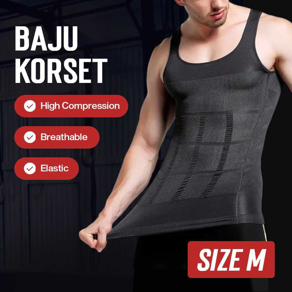CXZD Baju Singlet T-Shirt Korset Pembentuk Tubuh Body Shaper - YB-76