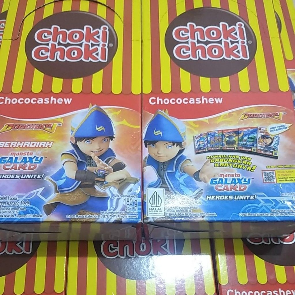 Choki Choki BoBoiBoy Monsta Galaxy Card Session 1 & 2 Coklat Choki Choki 20 Pcs Kartu BoBoiBoy
