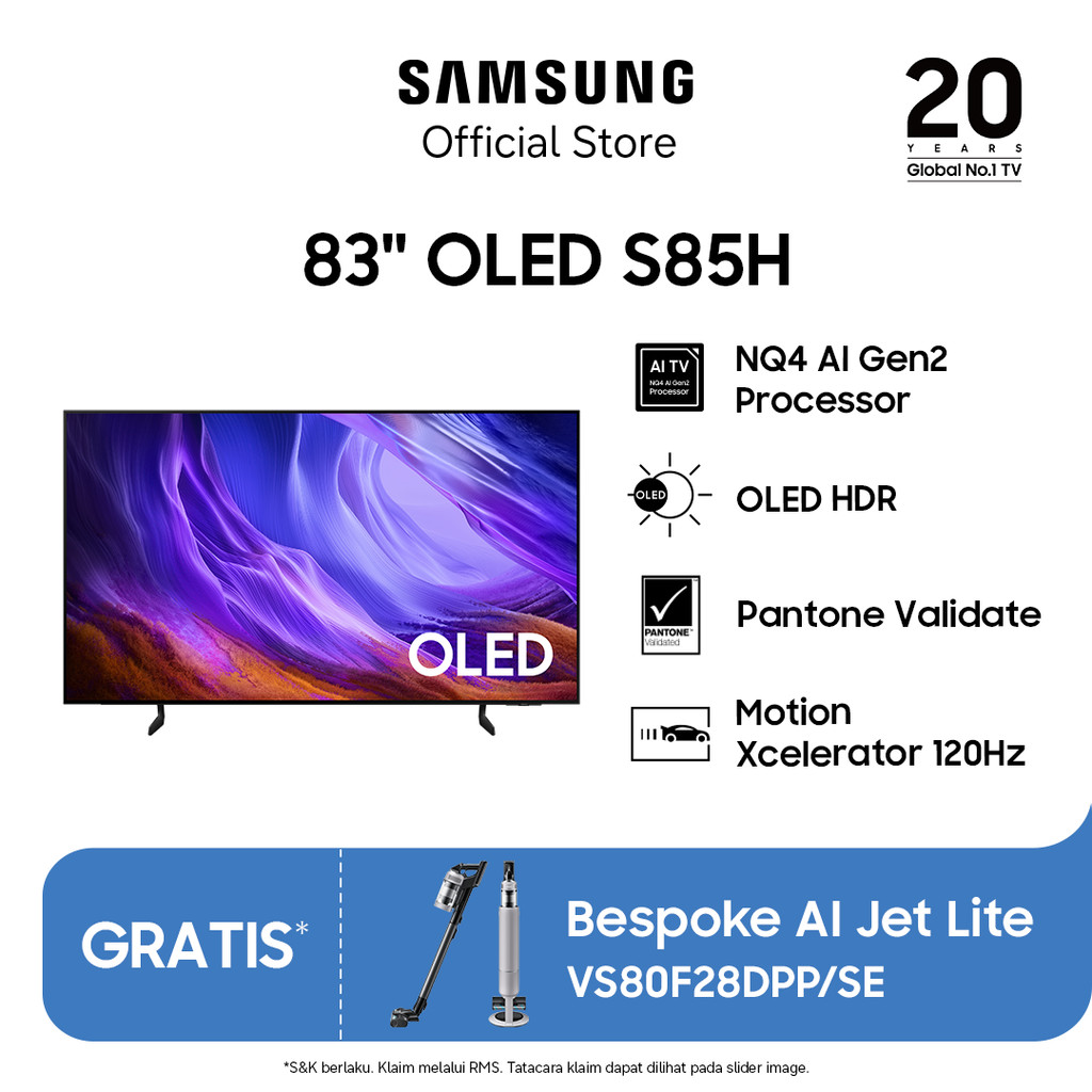 Samsung 83" OLED S85H Samsung Vision AI Smart TV