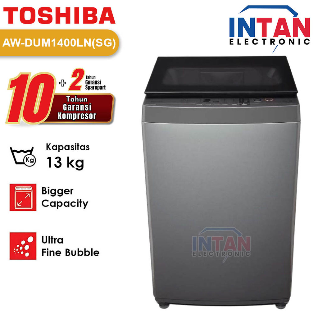 Toshiba Mesin Cuci Top Loading 13 Kg AWDUM1400LNSG Washing Machine Top Loading MEDAN