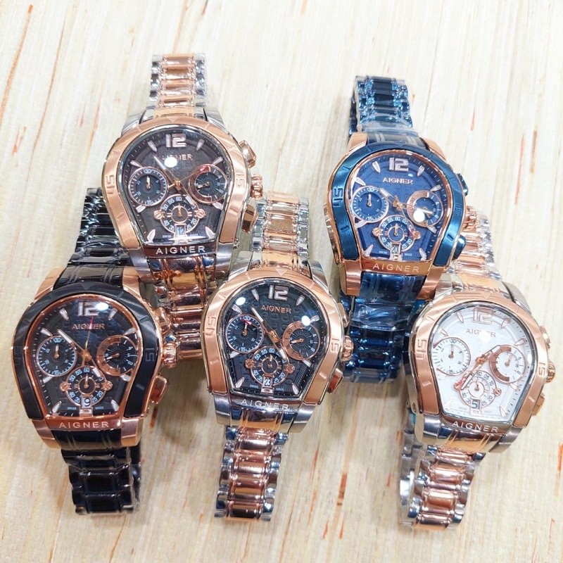 DISKON GILA Ready Stock Jam Tangan Wanita Aigner Palermo Stainles Steel Original 100%