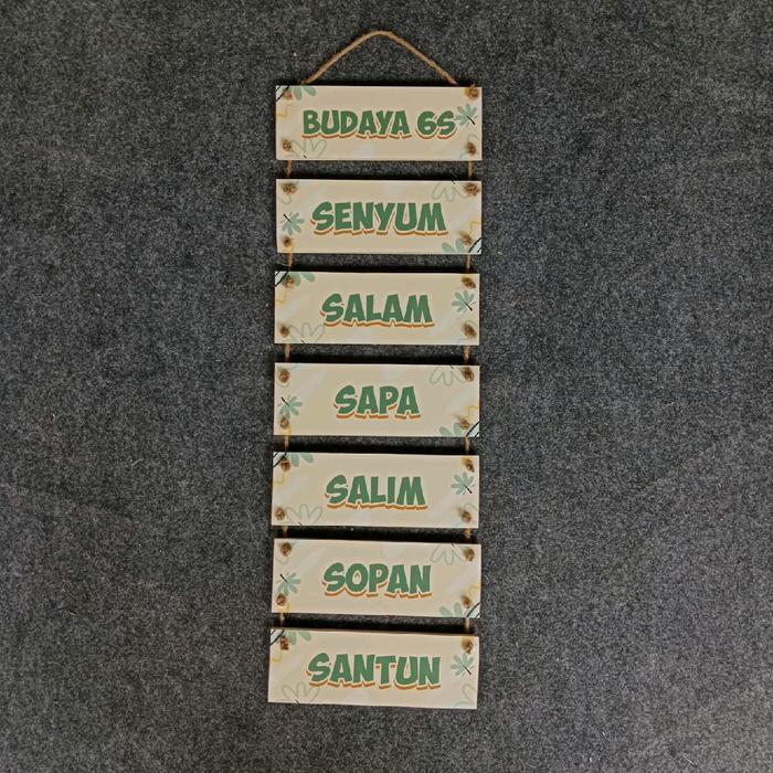 Ready Dekorasi dinding aesthetic gantung tulisan budaya 6s